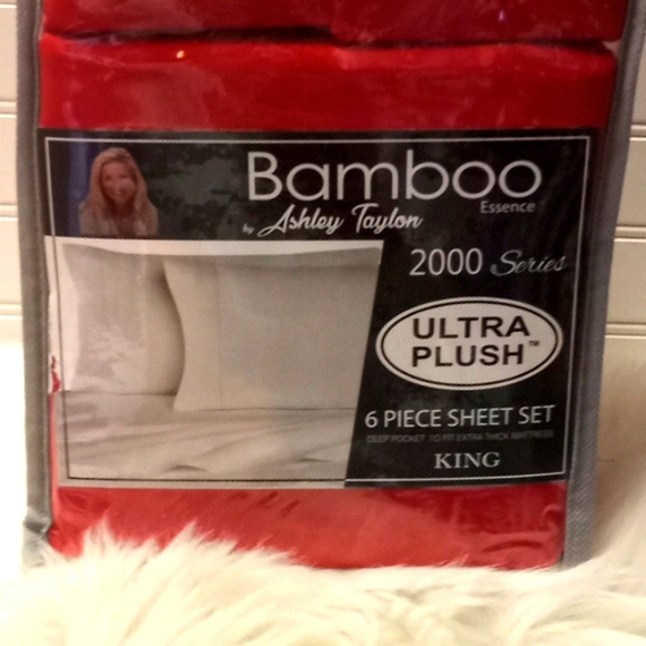 Bamboo Essence King Size Red- 6 Piece Sheet Set - Picture 3 of 10